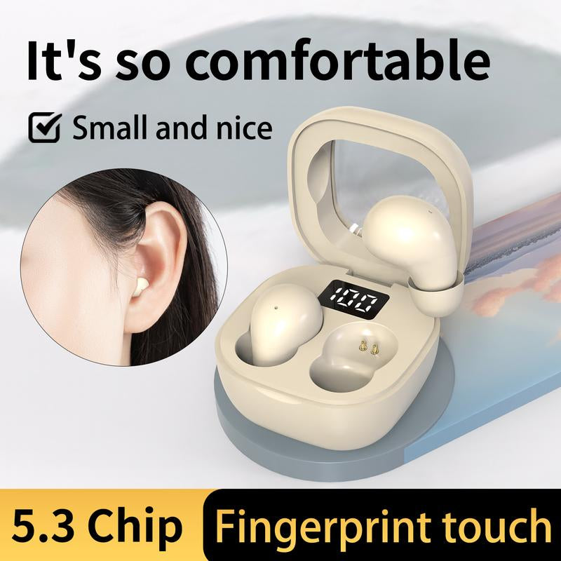 Wireless Smallest Invisible Earbuds for Sleep Ultra Small Hidden Earphones Ear Buds for Small Ear Bluetooth Mini Invisible Sleep Noise Cancelling Earbuds for Side Sleepers Hidden Headphones for Work All-Day Wear