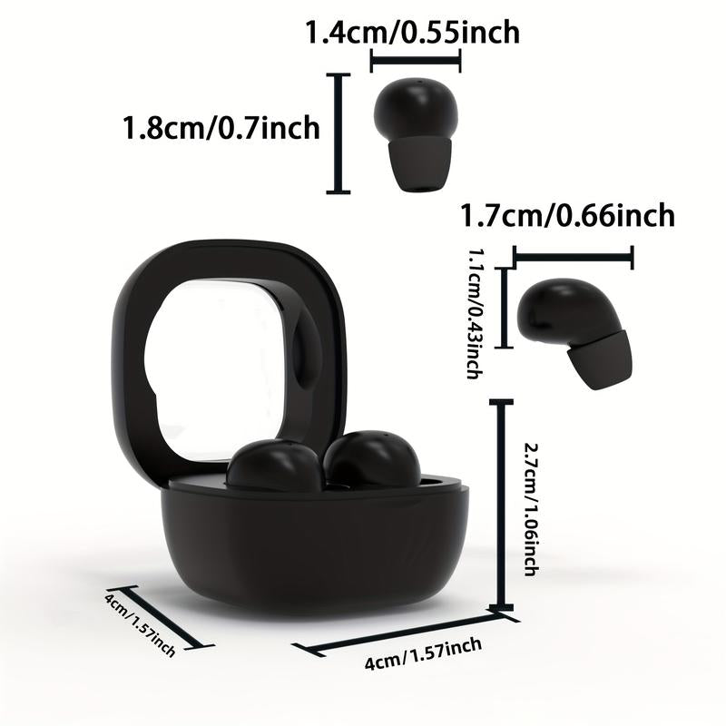 Wireless Smallest Invisible Earbuds for Sleep Ultra Small Hidden Earphones Ear Buds for Small Ear Bluetooth Mini Invisible Sleep Noise Cancelling Earbuds for Side Sleepers Hidden Headphones for Work All-Day Wear