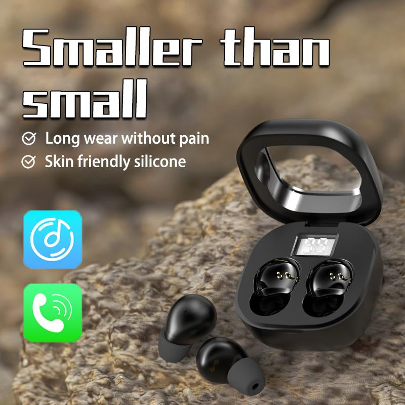 Wireless Smallest Invisible Earbuds for Sleep Ultra Small Hidden Earphones Ear Buds for Small Ear Bluetooth Mini Invisible Sleep Noise Cancelling Earbuds for Side Sleepers Hidden Headphones for Work All-Day Wear