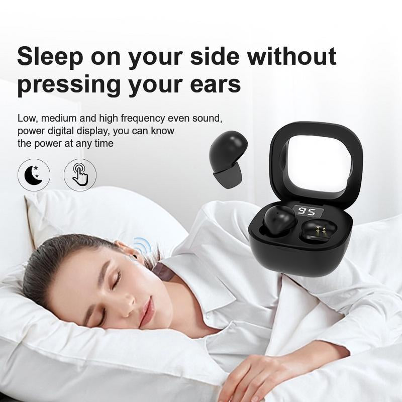 Wireless Smallest Invisible Earbuds for Sleep Ultra Small Hidden Earphones Ear Buds for Small Ear Bluetooth Mini Invisible Sleep Noise Cancelling Earbuds for Side Sleepers Hidden Headphones for Work All-Day Wear
