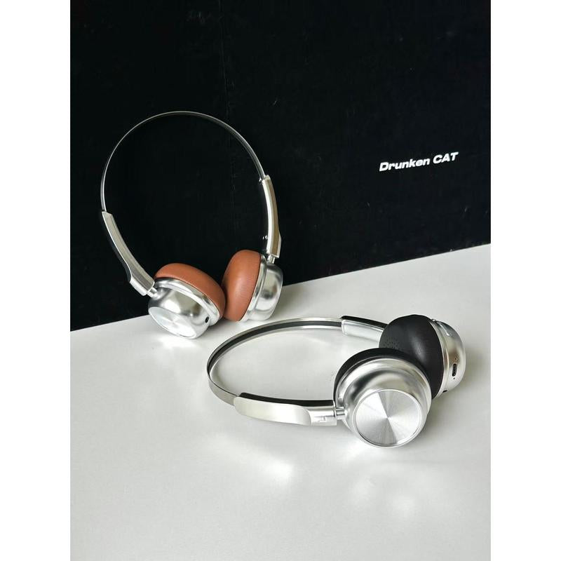 Noise Cancelling Headphone Vintage Revival Over-Ear Headphones - Steampunk Chrome Accents & Modern Bluetooth 5.4, All-Day Battery Wireless Overear Headset , Dark Academic Fashion Statemen Audio Audio Technica Music Lovers Gift Multi-Platform Gaming Gym