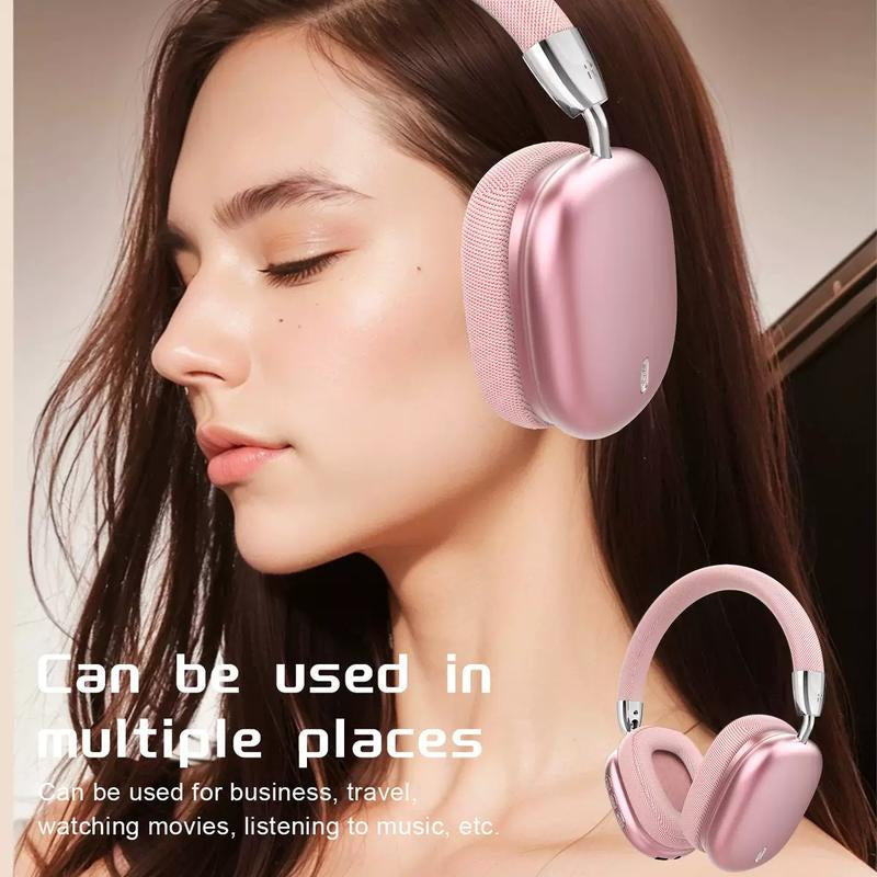Wireless Bluetooth Headphones with High-Resolution Audio, Foldable and Lightweight Design, Deep Bass, Long-Lasting Earphones, Immersive Bass, USB-C Charging Port, Hifi Stereo, for Work, Gaming, Sports