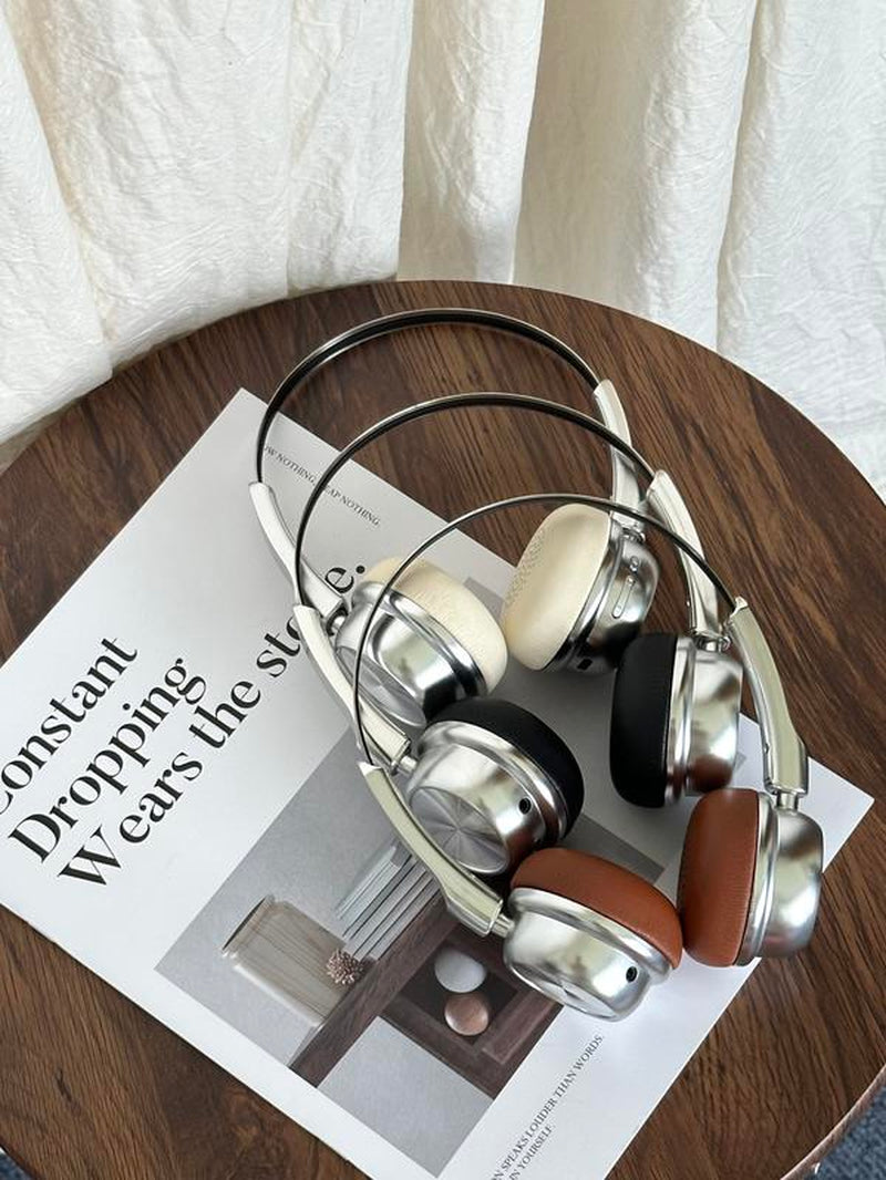 Noise Cancelling Headphone Vintage Revival Over-Ear Headphones - Steampunk Chrome Accents & Modern Bluetooth 5.4, All-Day Battery Wireless Overear Headset , Dark Academic Fashion Statemen Audio Audio Technica Music Lovers Gift Multi-Platform Gaming Gym