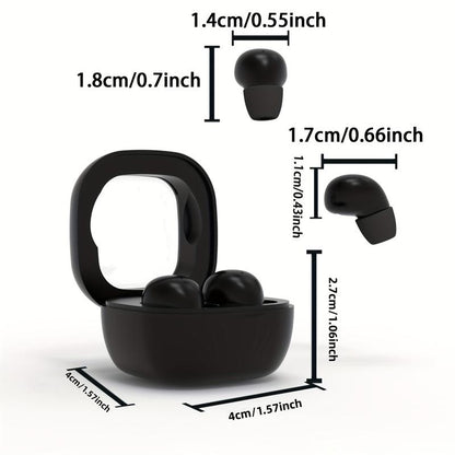 Wireless Smallest Invisible Earbuds for Sleep Ultra Small Hidden Earphones Ear Buds for Small Ear Bluetooth Mini Invisible Sleep Noise Cancelling Earbuds for Side Sleepers Hidden Headphones for Work All-Day Wear