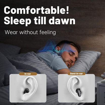 Wireless Bluetooth Headphones，Tiny Size Invisible Earbuds，Waterproof Headsets，With Mic，Sleep and Sports Earphones Set, 2 Pairs, Mini and Short Handle Design，For Work Sport Sleeping