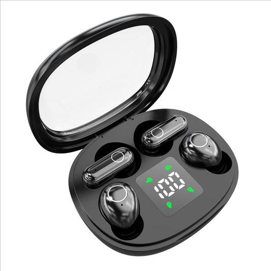 Wireless Bluetooth Headphones，Tiny Size Invisible Earbuds，Waterproof Headsets，With Mic，Sleep and Sports Earphones Set, 2 Pairs, Mini and Short Handle Design，For Work Sport Sleeping
